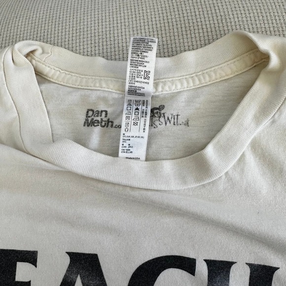 Beach Boys Graphic T Shirt White Black American Apparel Size Medium - Picture 4 of 7